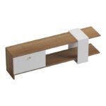 Standi melamine TV stand in natural-white color 120x25x36.8cm - Слика 3