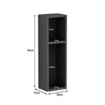 Racks wall shelf-bedside table in gray shade 20x15x65cm - Слика 4