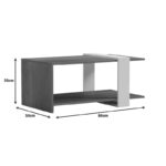 Coffee table Masasi in sonoma-grey cement color 80x50x35cm - Слика 6