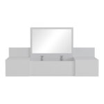 Paltar wall-mounted bedroom toilet with mirror in white 100x39.1x33cm - Слика 2