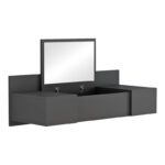 Dressing table Paltar melamine in grey color 100x39.1x33cm