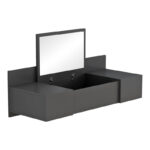 Dressing table Paltar melamine in grey color 100x39.1x33cm - Слика 3
