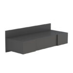 Dressing table Paltar melamine in grey color 100x39.1x33cm - Слика 4