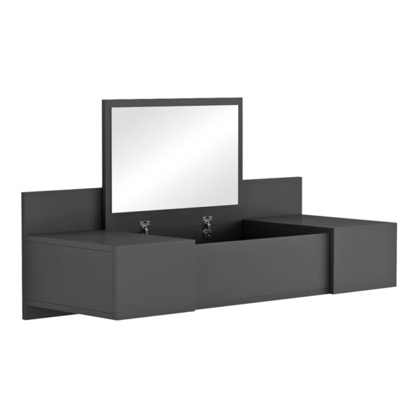 Dressing table Paltar melamine in grey color 100x39.1x33cm