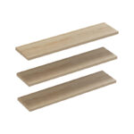 Divar melamine wall shelf in sonoma color 60x14.5x1.8cm - Image 3