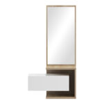 Dressing table Kendi melamine in white-sonoma color 49.1x31.3x90cm - Image 2