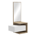 Dressing table Kendi melamine in white-sonoma color 49.1x31.3x90cm