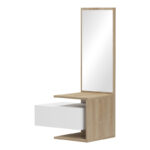 Dressing table Kendi melamine in white-sonoma color 49.1x31.3x90cm - Image 3