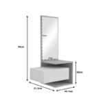 Kendi Entryway Furniture by Pakoworld, wall-mounted with mirror, in grey-sonoma finish 49.1x31.3x90 cm - Слика 5