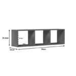 Wall shelf Mikoro in white color 90x22x25.6cm - Image 4