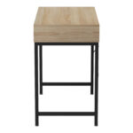 Office desk Kama in sonoma-grey color with black metallic legs 95x48x76cm - Image 5