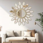 Mirror Flower golden 83x2.5x83cm - Image 2