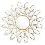 Mirror Flower golden 83x2.5x83cm