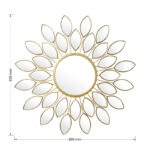 Mirror Flower golden 83x2.5x83cm - Image 4