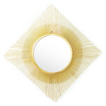 Mirror Sunshine golden 70x3x70cm