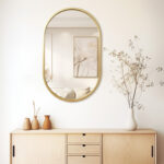 Mirror Ellipse golden 50x2x80cm - Слика 2