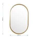 Mirror Ellipse golden 50x2x80cm - Слика 4