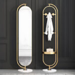 Mirror Stand gold 42x42x175cm - Слика 2