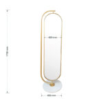 Mirror Stand gold 42x42x175cm - Слика 4