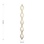 Mirror Deco 1 golden 12.7x2.5x129.5cm - Слика 4