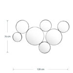 Mirror Sowel black 120x2x76cm - Слика 4