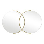 Mirror double Miryata metal in golden shade 105x3x60cm