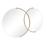 Mirror double Miryata metal in golden shade 105x3x60cm - Image 3