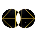 Mirror double Miryata metal in golden shade 105x3x60cm - Image 4