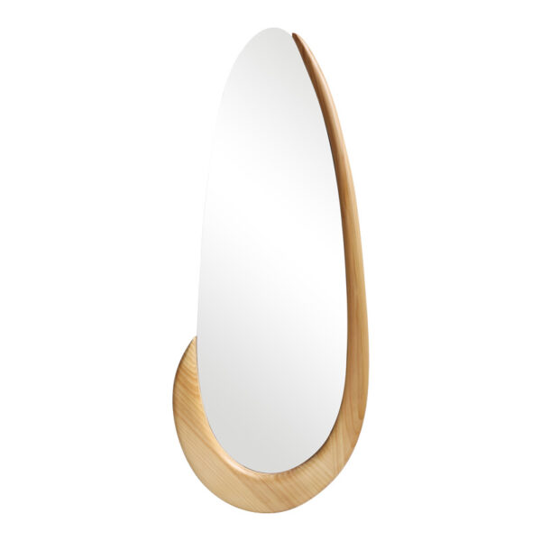 Oval mirror Marly mdf in natural shade 50.5x4x127cm