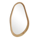 Oval mirror Baloa mdf in natural shade 44x4x80cm