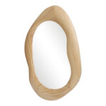 Oval mirror Enola mdf in natural shade 54x2.5x80cm - Image 3