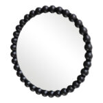 Specio wood mirror in black shade Φ60x4.5cm - Image 3