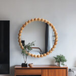 Specio wood mirror in natural shade Φ60x4.5cm - Image 2