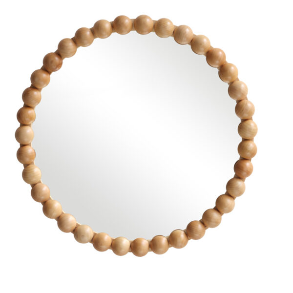 Specio wood mirror in natural shade Φ60x4.5cm