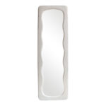 Кадифено огледало Lezour во бела нијанса 50x5x170 см
