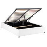 Double bed Circe PU white with storage 150x200cm - Слика 3