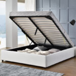 Double bed Circe PU white with storage 150x200cm - Слика 5