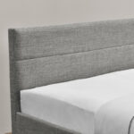 Double bed Antigone fabric light grey with storage 160x200cm - Слика 6