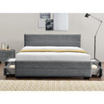 Double bed Antigone fabric anthracite with storage 160x200cm - Слика 5