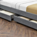 Double bed Antigone fabric anthracite with storage 160x200cm - Слика 6