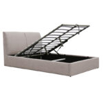 Double bed Violaine fabric beige-grey with storage 160x200cm - Слика 3