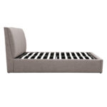 Double bed Violaine fabric beige-grey with storage 160x200cm - Слика 4