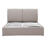 Double bed Violaine fabric beige-grey with storage 160x200cm - Слика 5