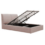 Double bed Violaine fabric beige with storage 160x200cm - Слика 4