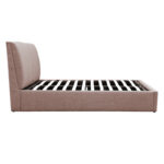 Double bed Violaine fabric beige with storage 160x200cm - Слика 5