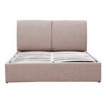 Double bed Violaine fabric beige with storage 160x200cm - Слика 6