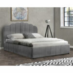 Double bed Tatiana fabric anthracite with storage 160x200cm - Слика 4