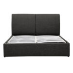 Double bed Violaine fabric anthracite with storage 160x200cm - Слика 5