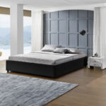 Double bed Circe PU black with storage 150x200cm - Слика 2