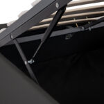 Double bed Circe PU black with storage 150x200cm - Слика 5